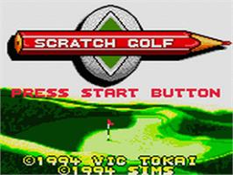 Scratch Golf title screen for Sega Game Gear